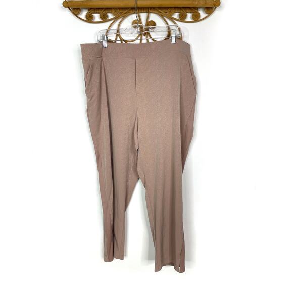 Athleta Textured Brooklyn Ankle Pants pink 24 - Picture 2 of 7